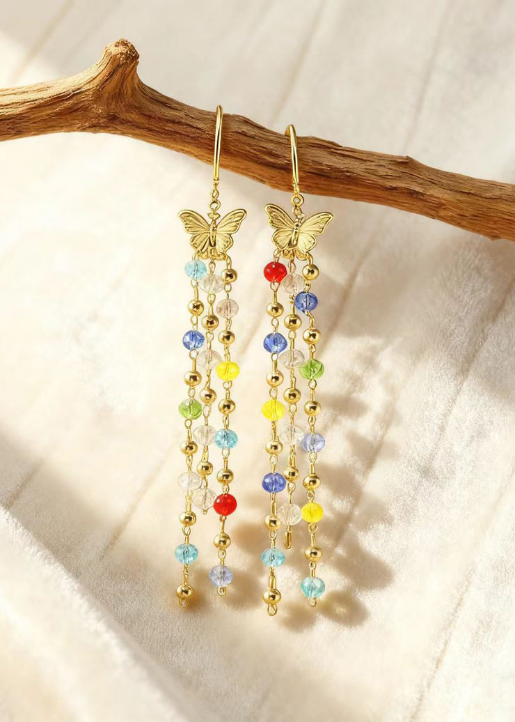 Fashion Tasseled Butterfly Acrylic Drop Earrings