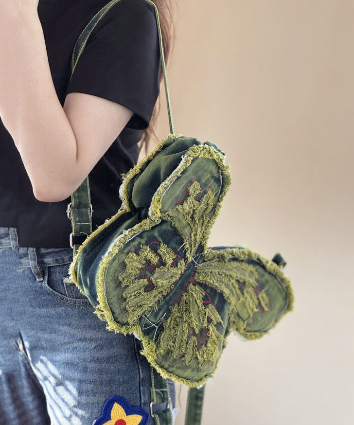 Fashion Tasseled Butterfly Shape Denim Backpack Bag