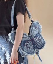 Fashion Tasseled Butterfly Shape Denim Backpack Bag