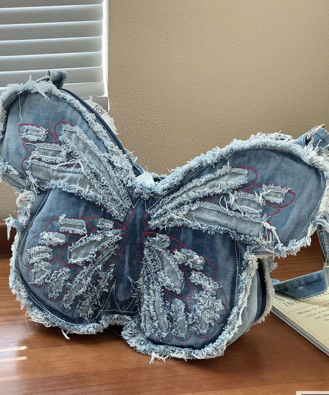 Fashion Tasseled Butterfly Shape Denim Backpack Bag