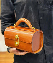 Fashion Versatile French Style Brown Calf Leather Doctor Bag