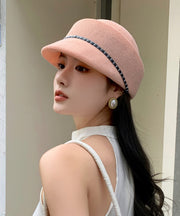 Fashion Yellow Thin Breathable Knit Sun Hat