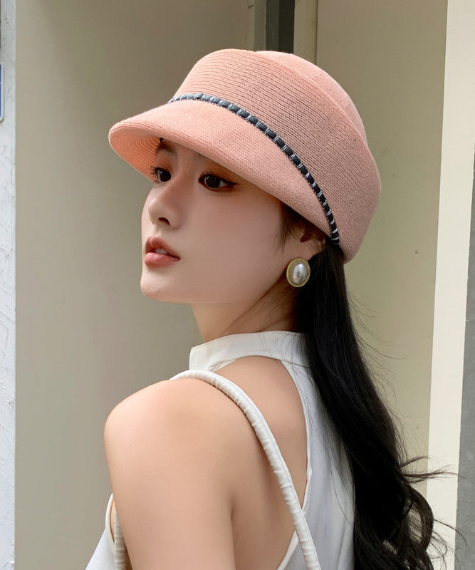Fashion Yellow Thin Breathable Knit Sun Hat