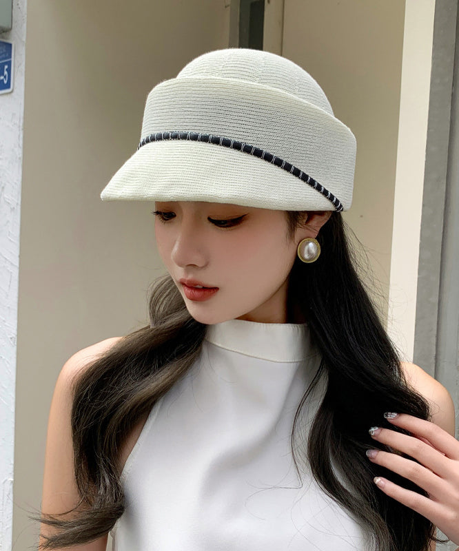 Fashion Yellow Thin Breathable Knit Sun Hat
