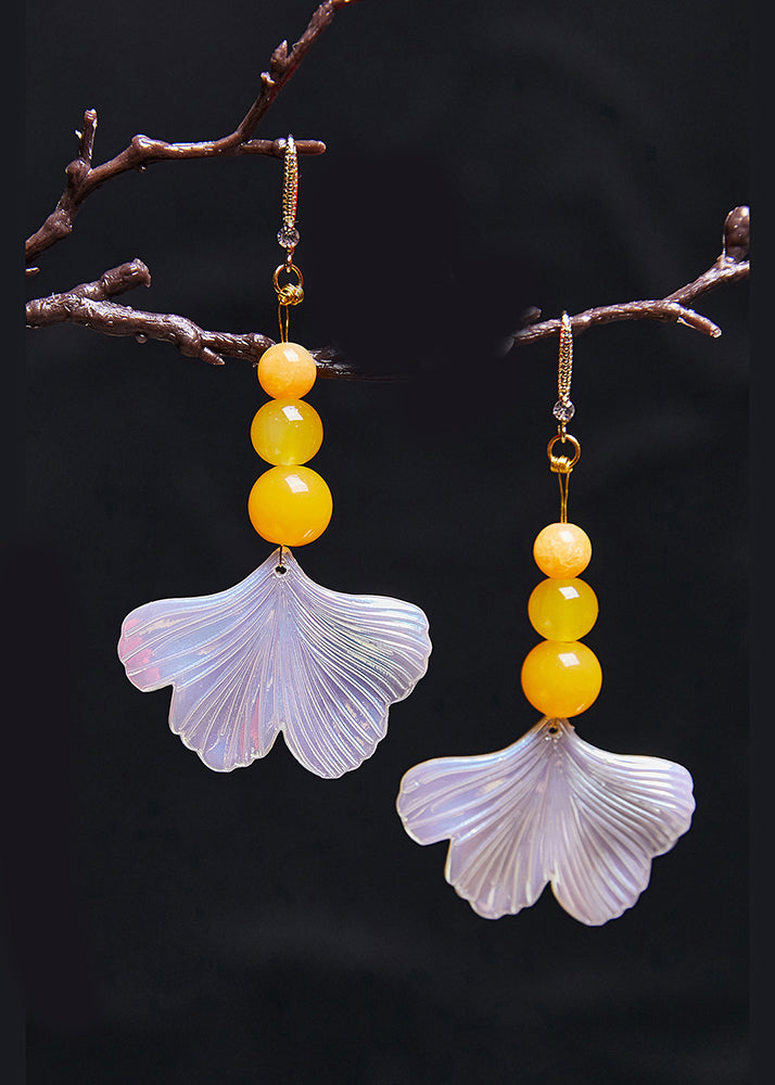 Fine Agate Sector Shell Acrylic Drop Earrings 2025 new style