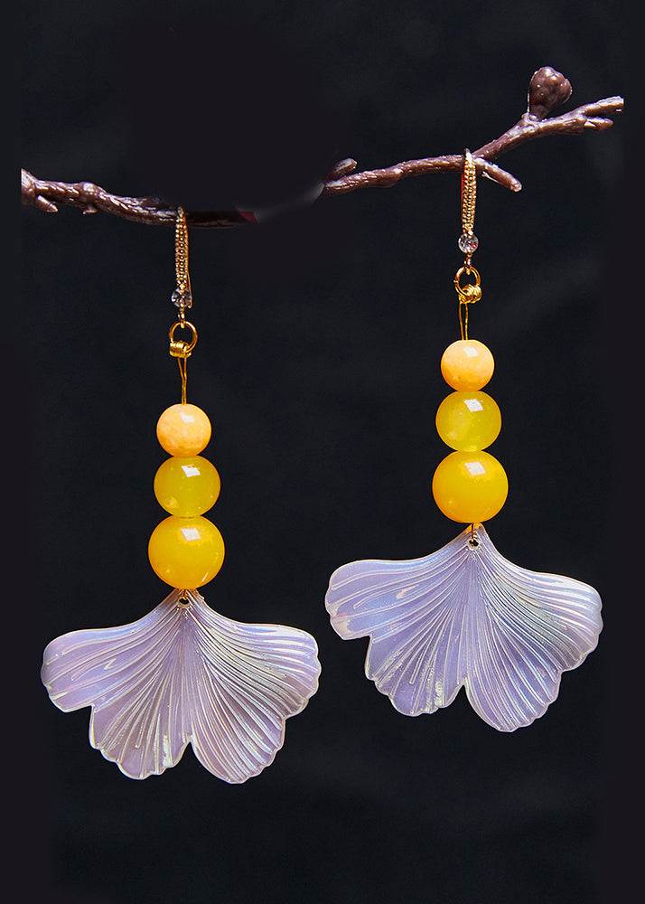 Fine Agate Sector Shell Acrylic Drop Earrings 2025 new style