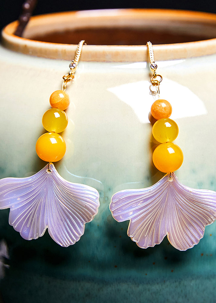 Fine Agate Sector Shell Acrylic Drop Earrings 2025 new style