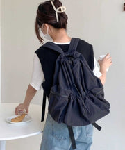 Fine Army Green Drawstring Large Capacity Nylon Backpack Bag