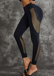 Fine Black High Waist Hollow Out Sports Bra And Leggings Set Suit Athletic Leggings