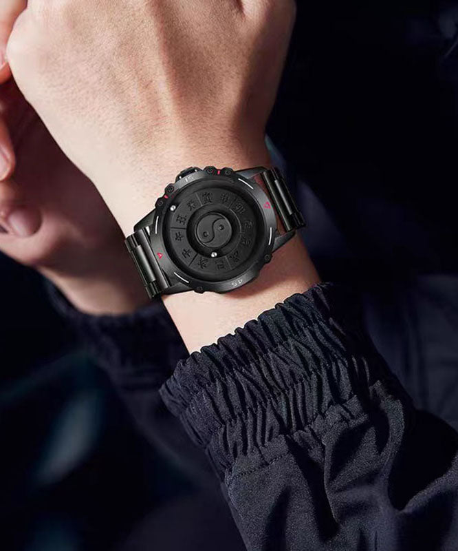 Fine Black Stainless Steel Quartz Movement Waterproof Watches