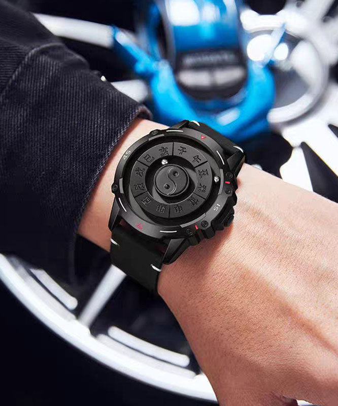 Fine Black Stainless Steel Quartz Movement Waterproof Watches