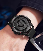 Fine Black Stainless Steel Quartz Movement Waterproof Watches