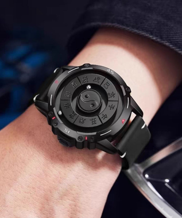 Fine Black Stainless Steel Quartz Movement Waterproof Watches