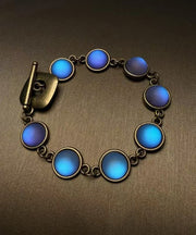 Fine Blue Copper Alloy Chain Bracelet