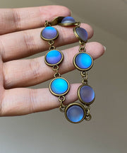 Fine Blue Copper Alloy Chain Bracelet