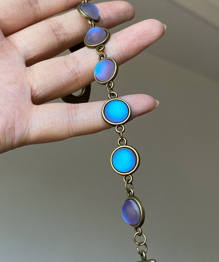 Fine Blue Copper Alloy Chain Bracelet