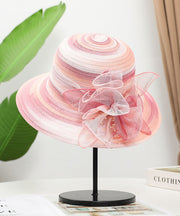 Fine Blue Floral Organza Floppy Sun Hat