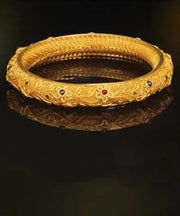 Fine Gold 14K Gold Agate Bangle