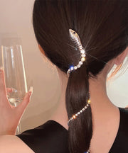 Fine Gold Alloy Zircon Serpentine Tassel Hairpin