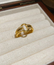 Fine Gold Copper Alloy Zircon Rings