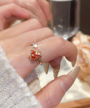 Fine Gold Copper Alloy Zircon Rings