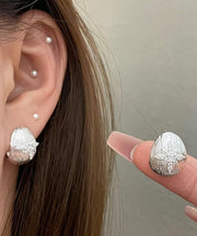 Fine Gold Copper Overgild Zircon Hexagram Stud Earrings