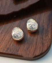 Fine Gold Copper Overgild Zircon Hexagram Stud Earrings