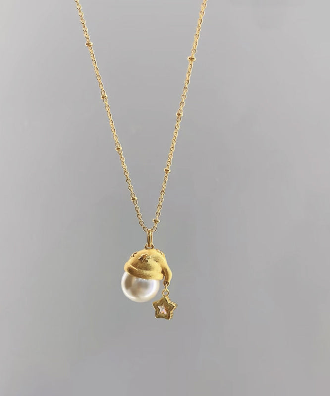 Fine Gold Copper Overgild Zircon Pearl Star Santa&