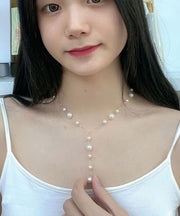 Fine Light Purple Sterling Silver Overgild Pearl Pendant Necklace