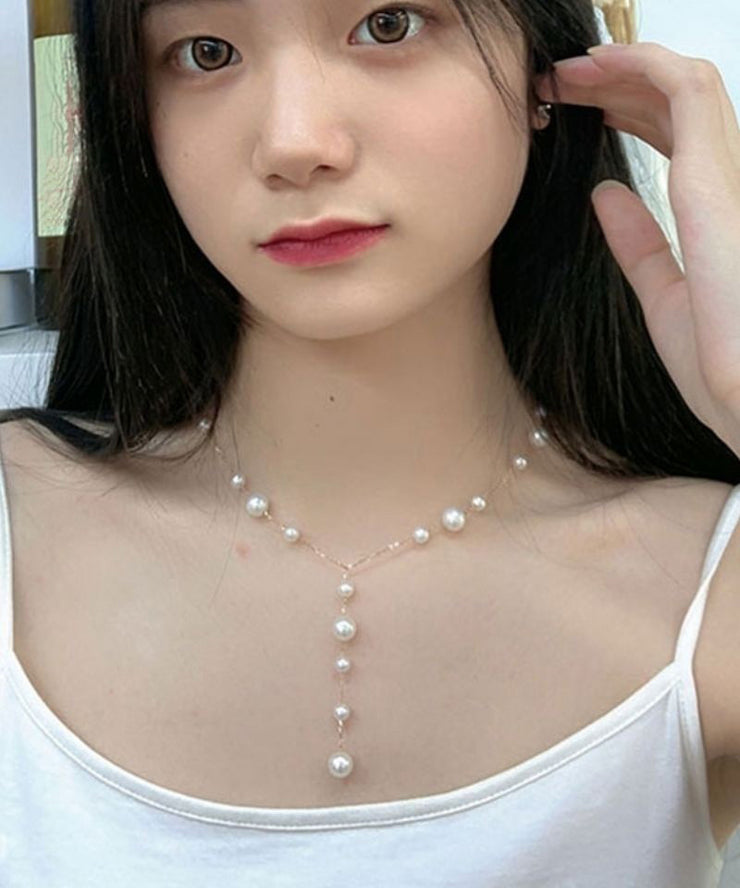 Fine Light Purple Sterling Silver Overgild Pearl Pendant Necklace