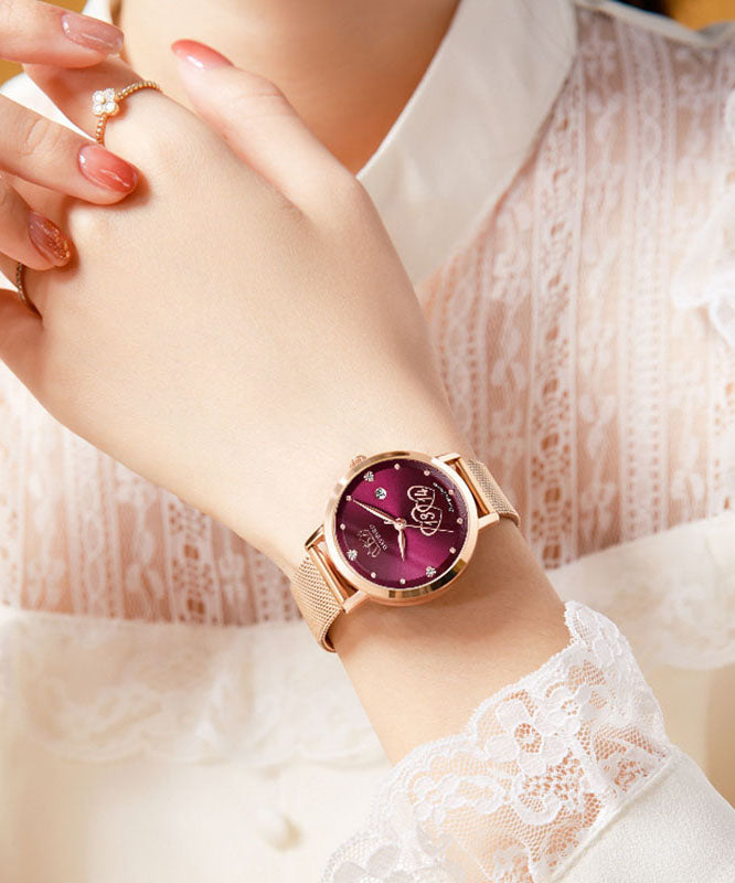 Fine Mulberry Stainless Steel Reinforced Glass Waterproof Watches