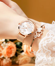 Fine Mulberry Stainless Steel Reinforced Glass Waterproof Watches