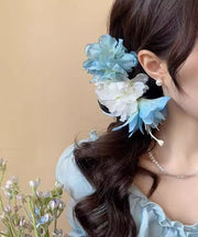 Fine Purple Plastic Floral Shark Clamp Hairpin