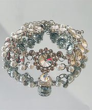 Fine Silk Alloy Pearl Zircon Pendant Necklace