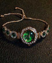 Fine Silk Alloy Zircon Gem Stone Pull-Out Watches