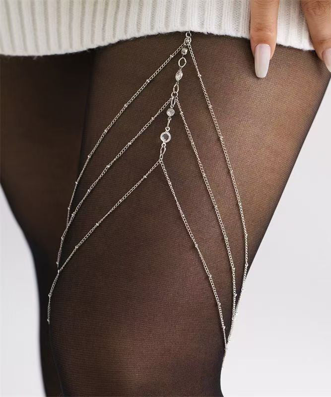 Fine Silk Alloy Zircon Star Shape Tassel Beach Body Chain