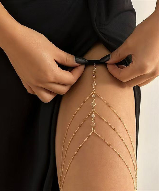 Fine Silk Alloy Zircon Star Shape Tassel Beach Body Chain