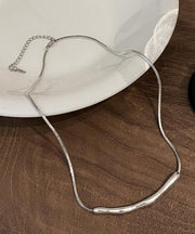 Fine Silk Copper Asymmetrical Wrinkled Necklace