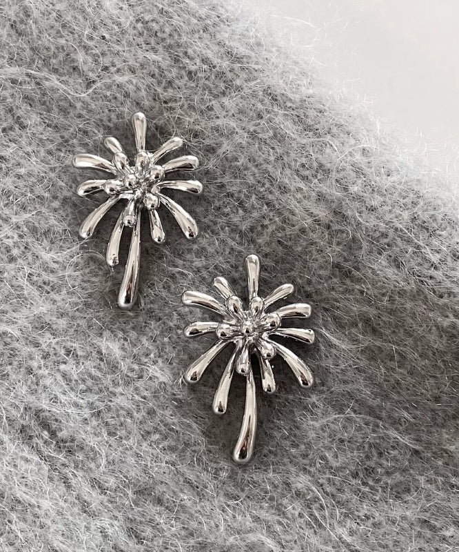 Fine Silk Copper Overgild Fireworks Stud Earrings