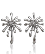 Fine Silk Copper Overgild Fireworks Stud Earrings