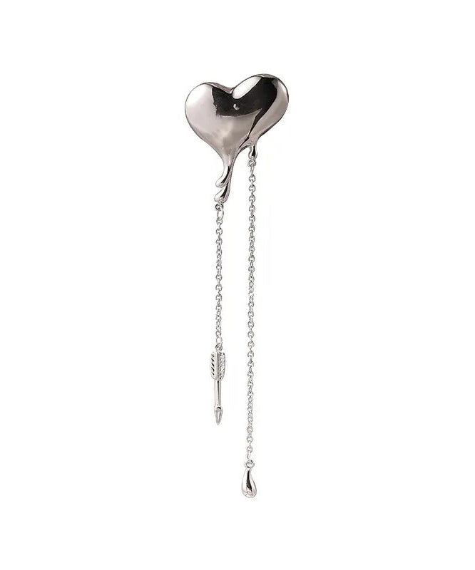 Fine Silk Metal Love Chain Tassel Brooches