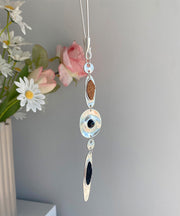 Fine Silk Stainless Steel Leather Water Droplet Pendant Necklace