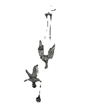 Fine Silk Sterling Silver Little Bird Tassel Drop Earrings
