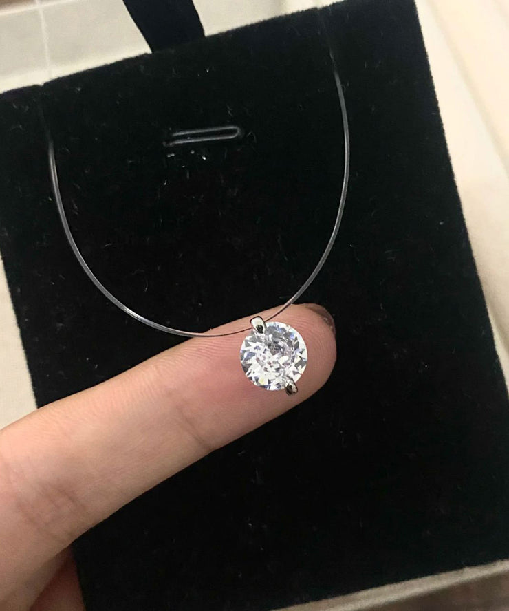 Fine Silk Sterling Silver Zircon Choker