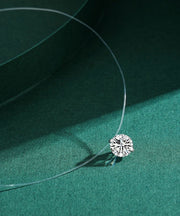 Fine Silk Sterling Silver Zircon Choker