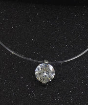 Fine Silk Sterling Silver Zircon Choker
