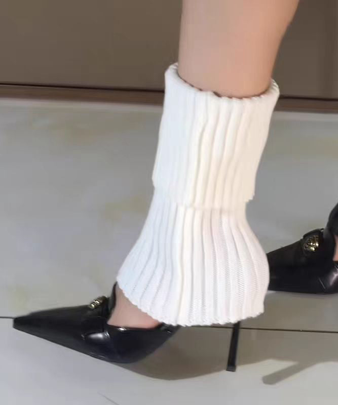 Fine Splicing Stiletto High Heels Black Sheepskin Pointed Toe