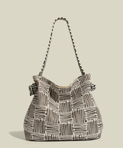 Fine Yellow Jacquard Large Capacity Cotton Shoulder Bags