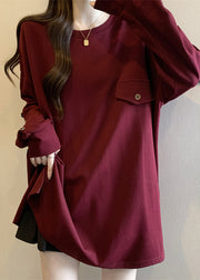 Fitted Mulberry Oversized Wrinkled Cotton Sweatshirts Top Fall