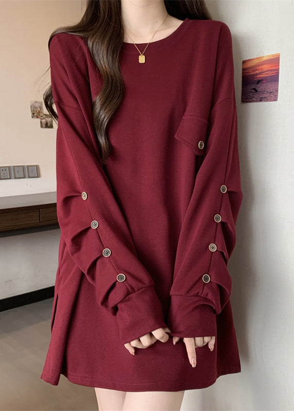 Fitted Mulberry Oversized Wrinkled Cotton Sweatshirts Top Fall